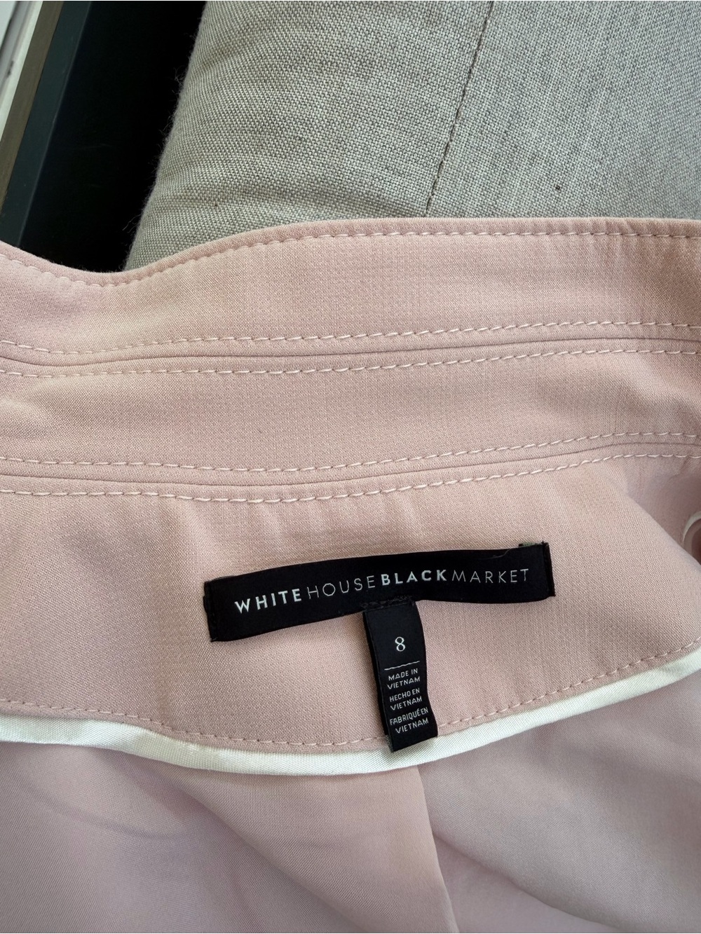 White House Black Market Blush Pink Moto Jacket Blazer – Size 8 - Picture 16 of 17